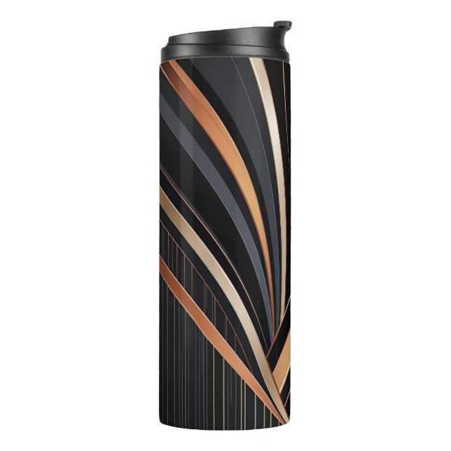 Bouteilles Isothermes Art Deco Metallic Geometric Elegance (Tourné sur la gauche)