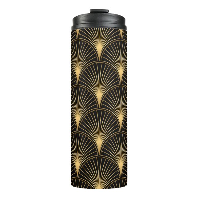 Bouteilles Isothermes Art Déco Or Noir : Luxe incomparable (Devant)