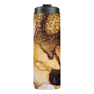 Bouteilles Isothermes ART exotique. Tourbillon doré, design artistique.