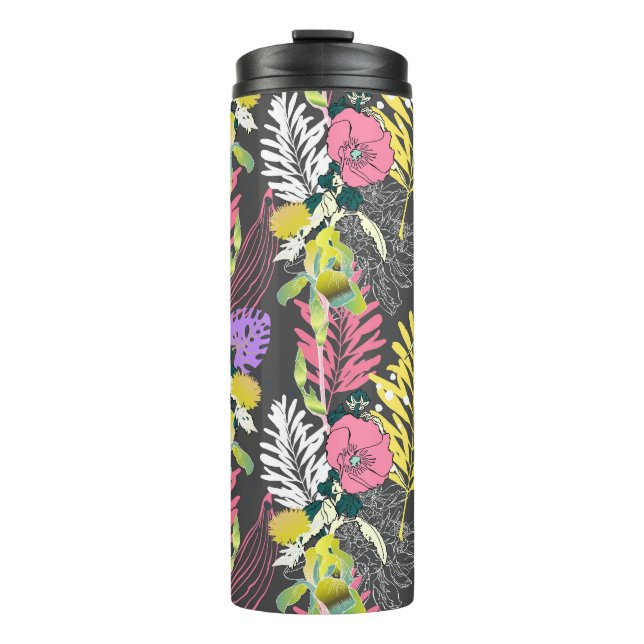 Bouteilles Isothermes Art Fleur Tropical : Motif original. (Devant)