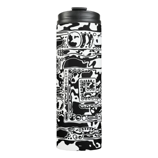 Bouteilles Isothermes Art géométrique noir et blanc 25 (Devant)