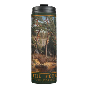 Bouteilles Isothermes Art "In the Forest" texte personnalisé tumbler