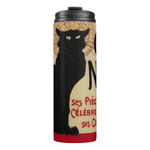 Bouteilles Isothermes Art Nouveau vintage, Ce Soir Chat Noir Chat Noir