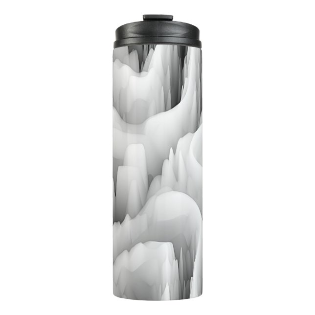 Bouteilles Isothermes art onde fractale abstraite fond monochrome flou (Devant)