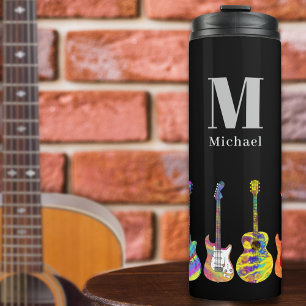 Bouteilles Isothermes Art Pop Guitar Coloré Personnalisé