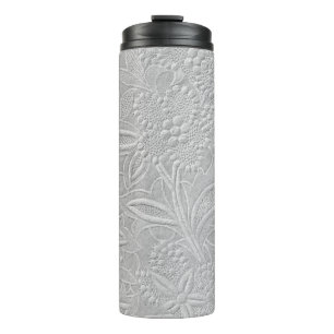 Bouteilles Isothermes Aspect floral embossé gris