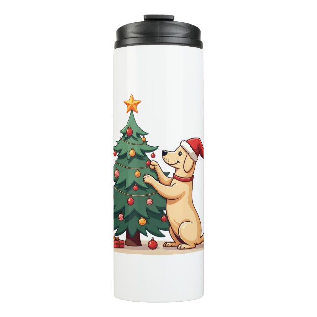 Bouteilles Isothermes Assistant pour arbre de Noël de Labrador (Devant)