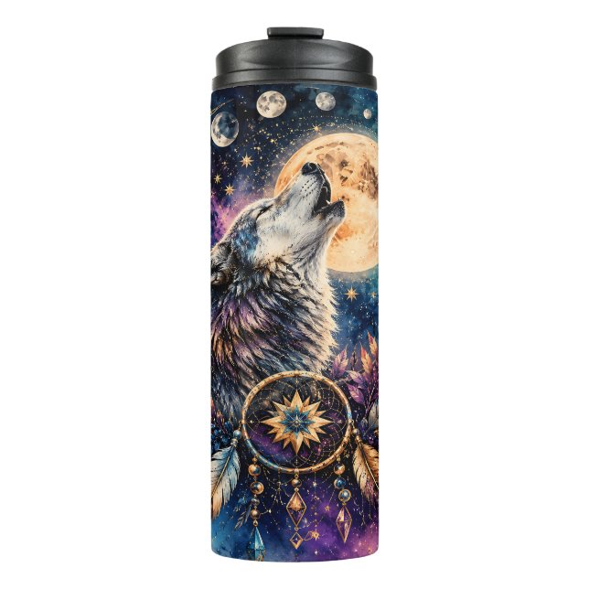 Bouteilles Isothermes Attrape-rêve Loup Boho (Devant)