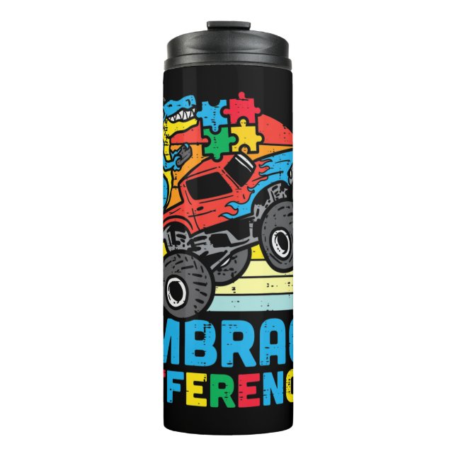 Bouteilles Isothermes Attrapez ce joli Trex Monster Truck Embrasser Diff (Devant)