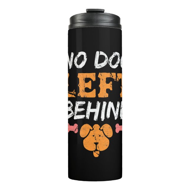 Bouteilles Isothermes Aucun chien laissé derrière des chiens Secourus An (Devant)