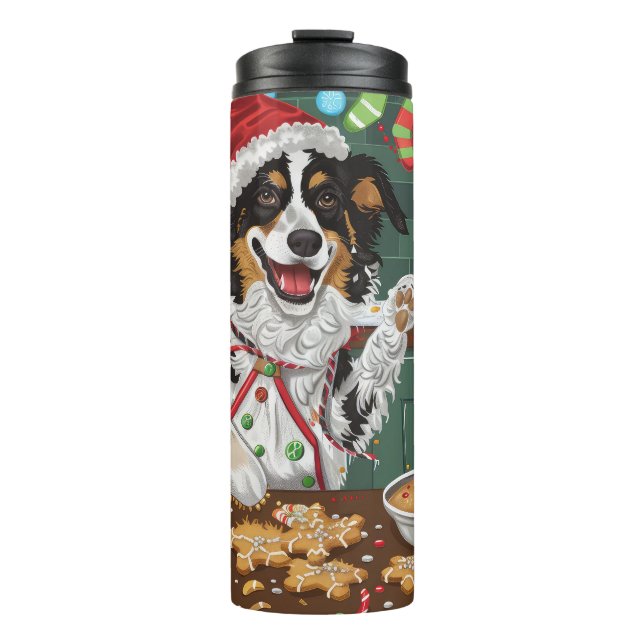 Bouteilles Isothermes Australian Shepherd Fête de fin d'année Biscuits d (Devant)