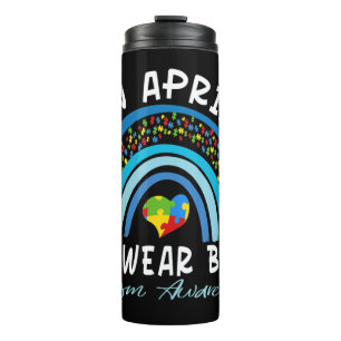 Bouteilles Isothermes Autisme Arc En Avril Nous Portons Blue Autism Awar