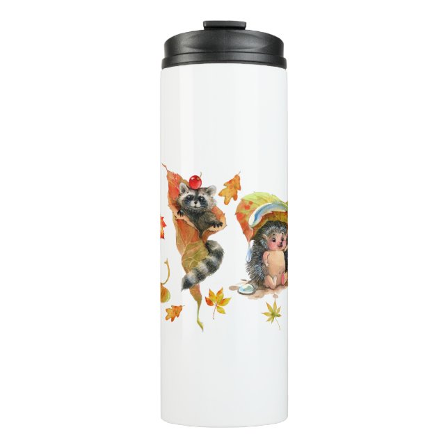 Bouteilles Isothermes Automne Automne Cute Animaux Clipart (Devant)