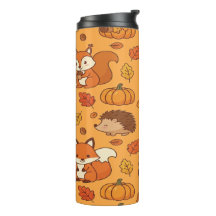 Autumn Leaves and Woodland Animals