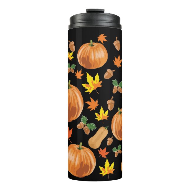 Bouteilles Isothermes Autumn Orange Pumpkin Fall Pattern (Devant)
