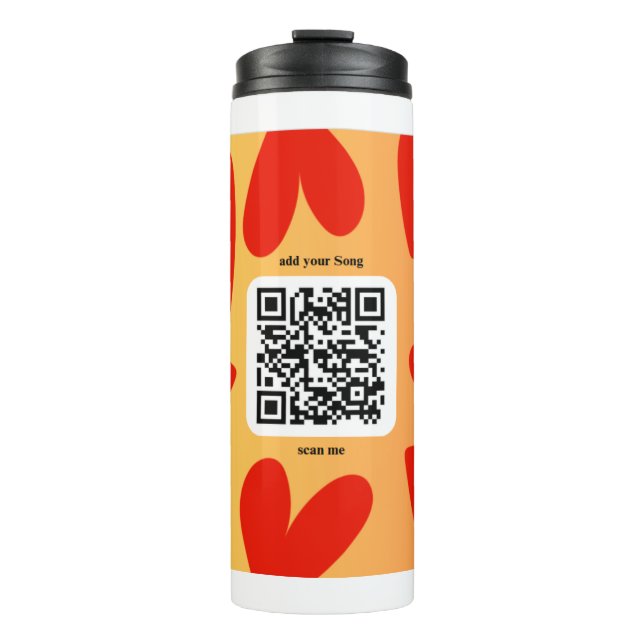 Bouteilles Isothermes Avec une chanson personnelle par code QR (Devant)