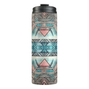 Bouteilles Isothermes Aztec Sud-Ouest Pastel Rose Et Bleu