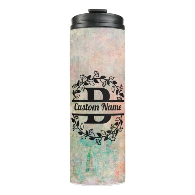 Bouteilles Isothermes B Floral Monogram Letter (Devant)