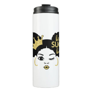 Bouteilles Isothermes Babe Brown Sugar en noir et or