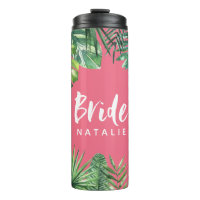 Bachelorette à feuilles tropicales à l'aquarelle d