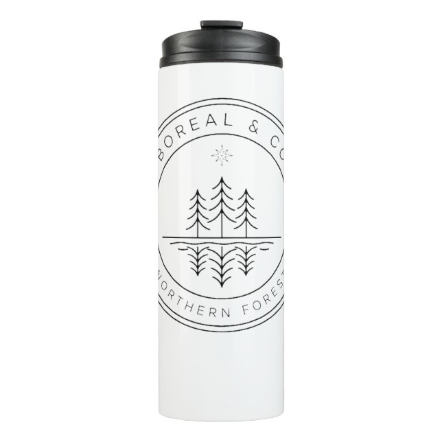 Bouteilles Isothermes Badge du lac Reflection Pines Miroir BOREAL & CO (Devant)