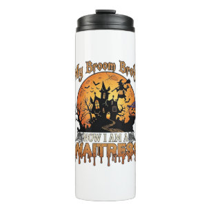 Bouteilles Isothermes Balai Cassé Serveuse Halloween Sorcière Maison Han
