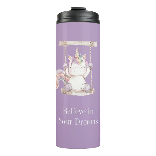 Bouteilles Isothermes Balançoire Licorne Violette   (Devant)