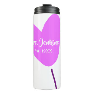 Bouteilles Isothermes Ballon coeur rose Mme ajouter nom est. Ajouter ann