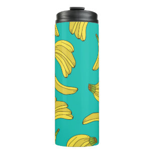 Bouteilles Isothermes Bananes dessinées à la main sans couture motif. Es