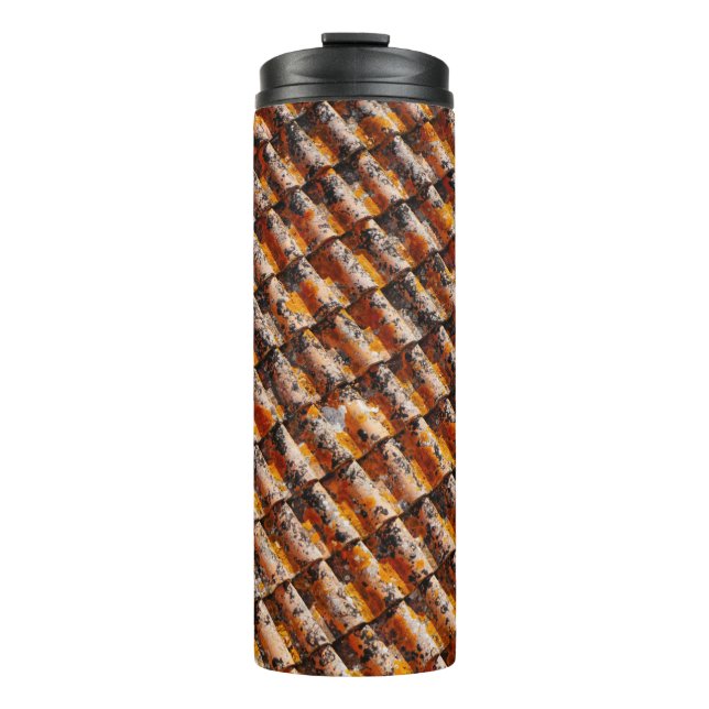 Bouteilles Isothermes Bardeaux de toit orange et noir (Devant)