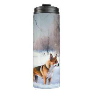 Bouteilles Isothermes Basenji Laissez Tomber la Neige Noël