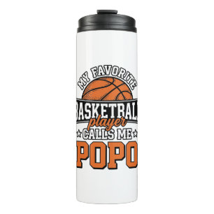 Bouteilles Isothermes Basketball Popo Funny Vintage Sports Design_1