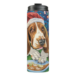 Bouteilles Isothermes Basset Hound Gîtes : Noël festif