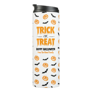 Bouteilles Isothermes Bat citrouille Trick ou Treat personnalisable