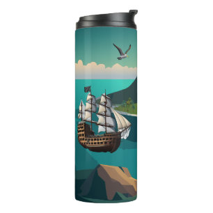 Bouteilles Isothermes Bateau Pirate À L'Île Au Trésor