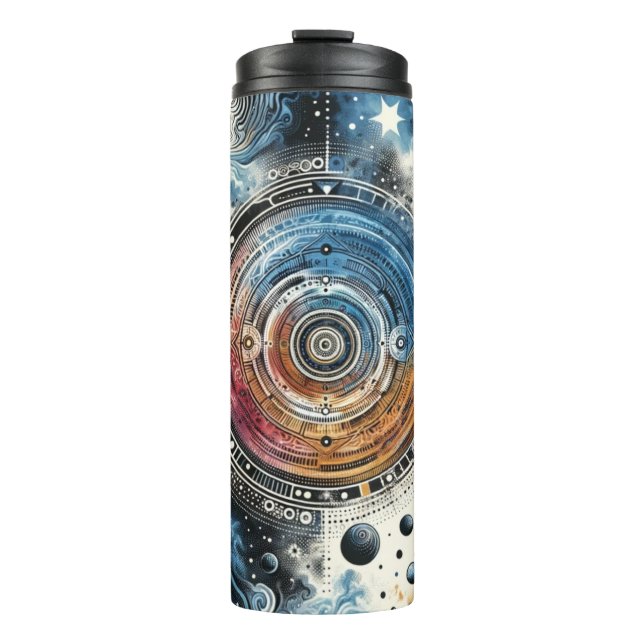 Bouteilles Isothermes Batik futuriste Art cosmique - Design spatial (Devant)