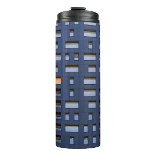 Bouteilles Isothermes Bâtiment en béton bleu et blanc
