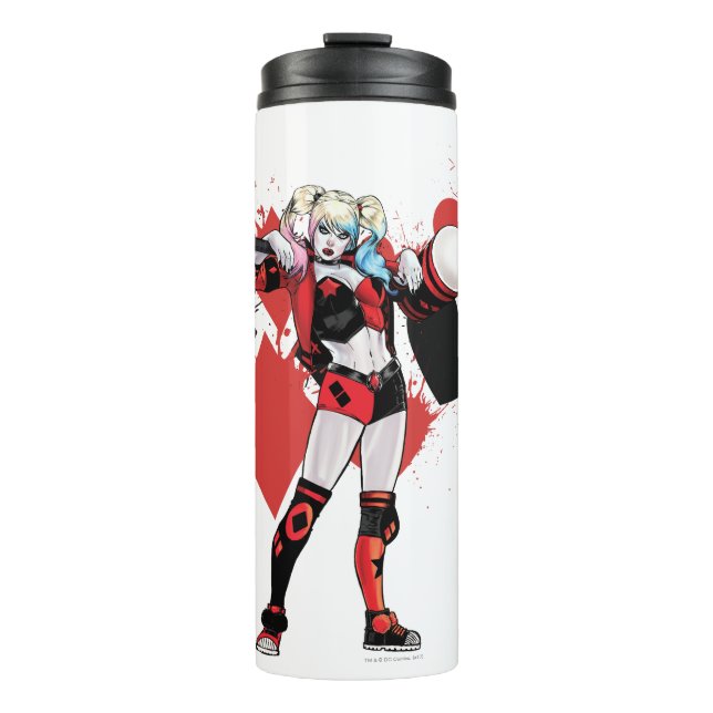 Bouteilles Isothermes Batman | Harley Quinn Hearts & Diamonds Splatter (Devant)