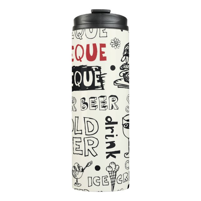 Bouteilles Isothermes BBQ fou : Art de gribouillis (Devant)