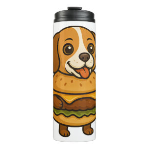 Bouteilles Isothermes Beagle drôle avec Burger Créature Mythique drôle