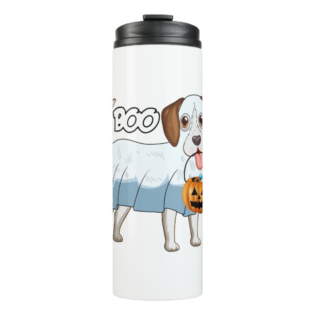 Bouteilles Isothermes Beagle fantôme chien d'Halloween (Devant)