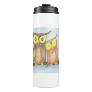 Bouteilles Isothermes Beau Aquarelle Chouette Amateurs