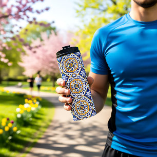 Bouteilles Isothermes 💙 Beau Azulejos bleu IV