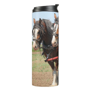 Bouteilles Isothermes Beau clydesdale chevaux labourant