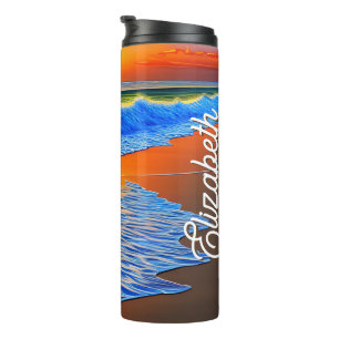 Bouteilles Isothermes Beau coucher de soleil sur la plage