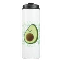 Beau Dessin Avocado Sur Un Arrière - plan Distress