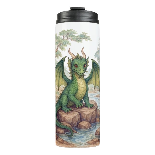 Bouteilles Isothermes Beau dragon vert (Devant)