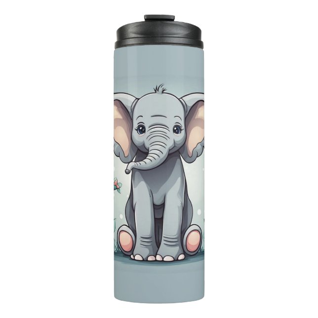 Bouteilles Isothermes Beau éléphant assis (Devant)