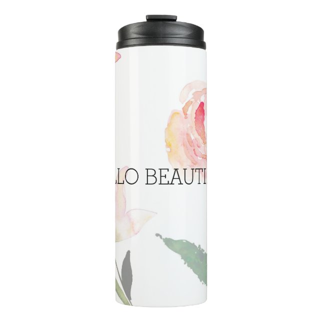Bouteilles Isothermes Beau floral rose (Devant)