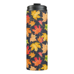 Bouteilles Isothermes Beau motif d'automne transparent avec aquarelle